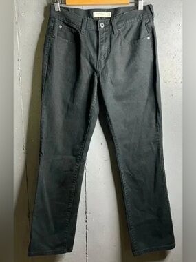 Levis 505 Jeans Womens 6 short Black Straight Leg Mid Rise 5 Pocket Denim